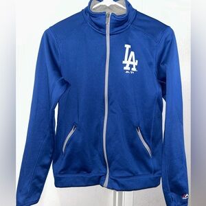 LOS ANGELES DODGERS Blue Kids Zip-up with White LA Logo
